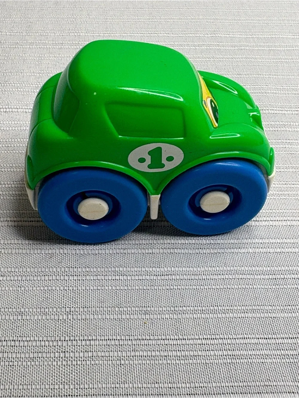 VTG Toddler McDonalds Toy Fisher Price 1999 Green Push Roll Car #1 Rattle Truck